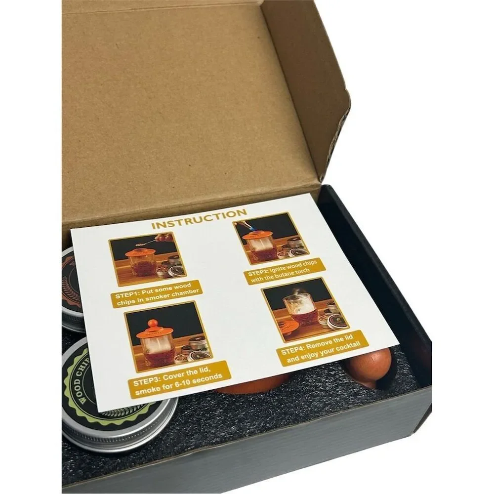 Okywill Cocktail Smoker Kit‎ with 4 Wood Chip Flavors & Instructions